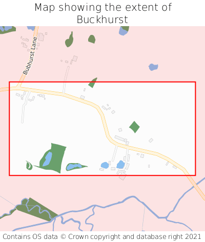 Map showing extent of Buckhurst as bounding box