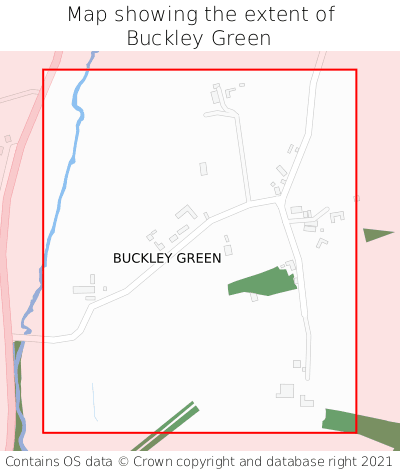 Map showing extent of Buckley Green as bounding box