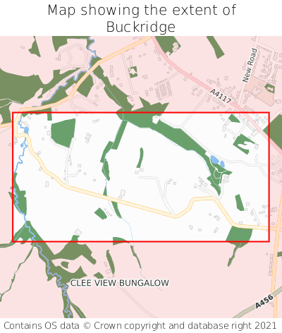 Map showing extent of Buckridge as bounding box