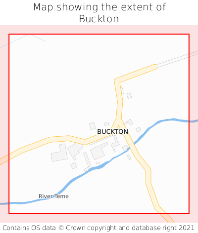 Map showing extent of Buckton as bounding box