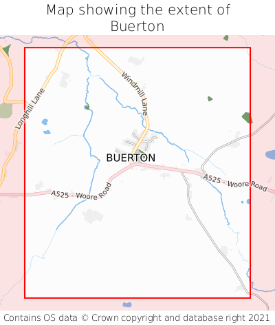 Map showing extent of Buerton as bounding box