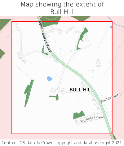 Map showing extent of Bull Hill as bounding box