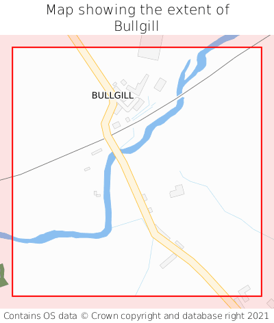 Map showing extent of Bullgill as bounding box