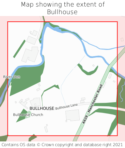 Map showing extent of Bullhouse as bounding box