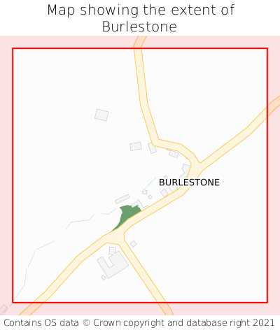 Map showing extent of Burlestone as bounding box