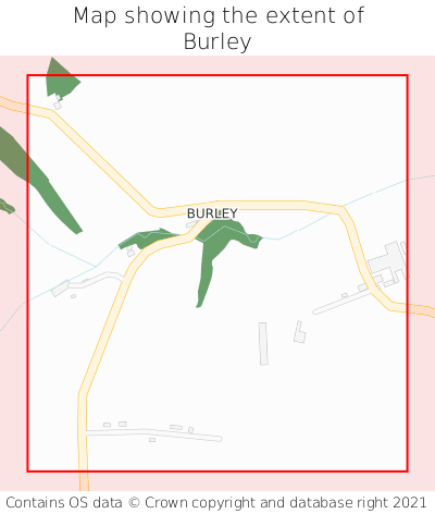 Map showing extent of Burley as bounding box