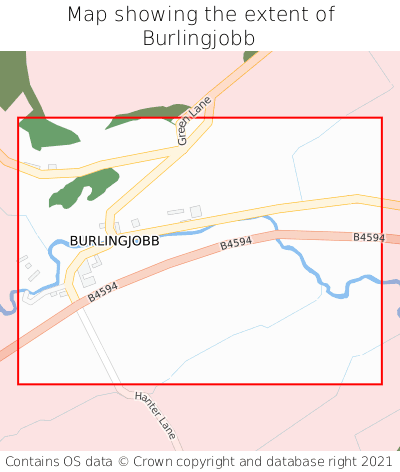 Map showing extent of Burlingjobb as bounding box