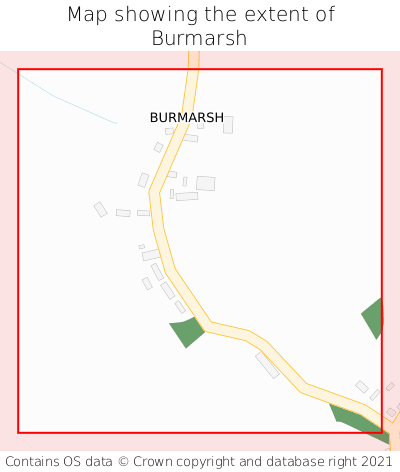 Map showing extent of Burmarsh as bounding box