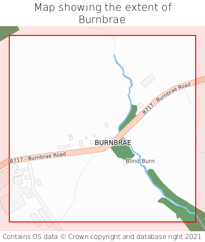 Map showing extent of Burnbrae as bounding box