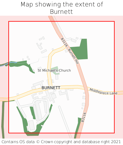 Map showing extent of Burnett as bounding box