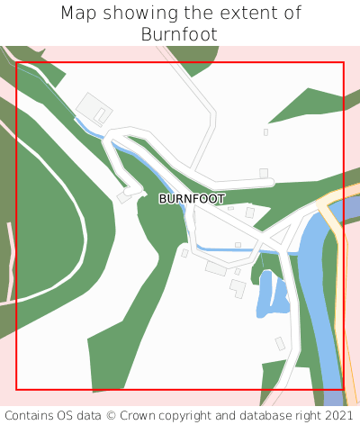 Map showing extent of Burnfoot as bounding box