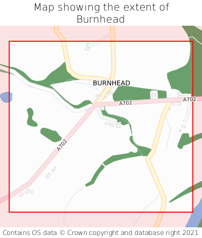 Map showing extent of Burnhead as bounding box