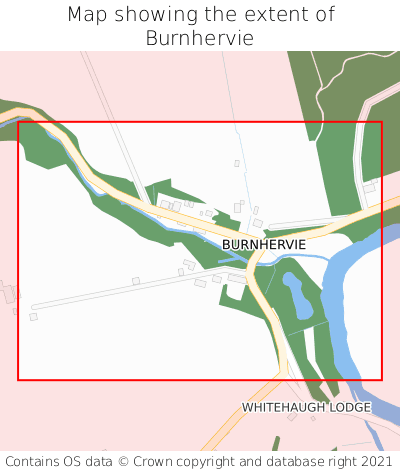 Map showing extent of Burnhervie as bounding box