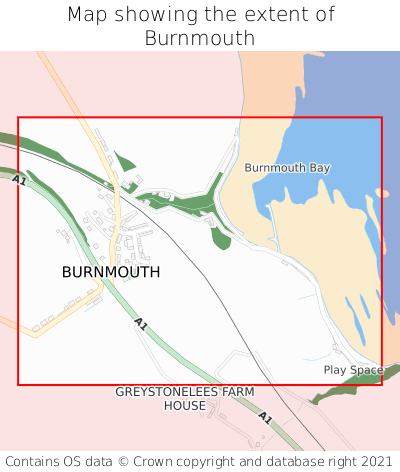 Map showing extent of Burnmouth as bounding box