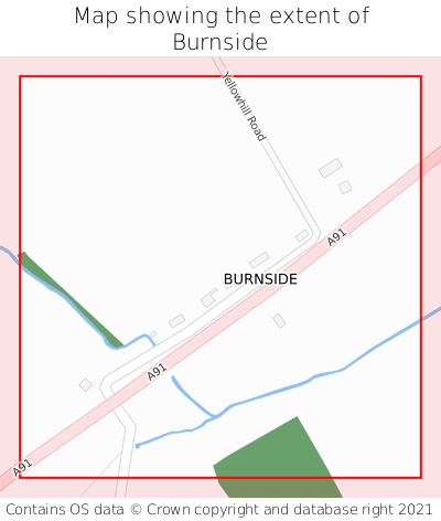 Map showing extent of Burnside as bounding box