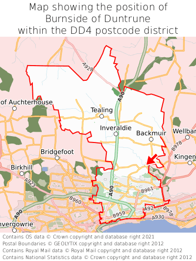 Map showing location of Burnside of Duntrune within DD4
