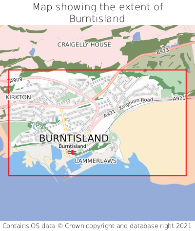 Map showing extent of Burntisland as bounding box