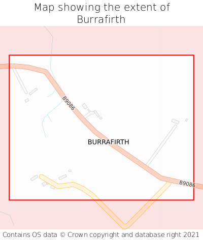 Map showing extent of Burrafirth as bounding box
