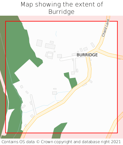 Map showing extent of Burridge as bounding box
