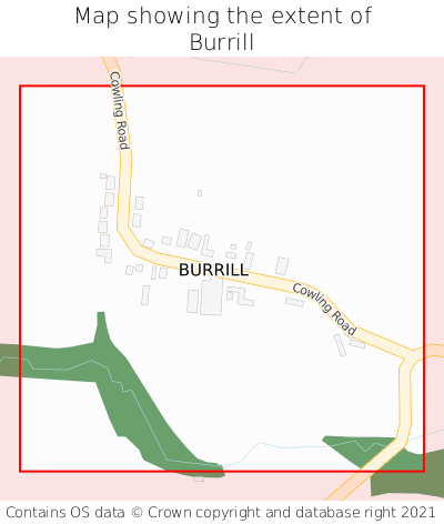 Map showing extent of Burrill as bounding box