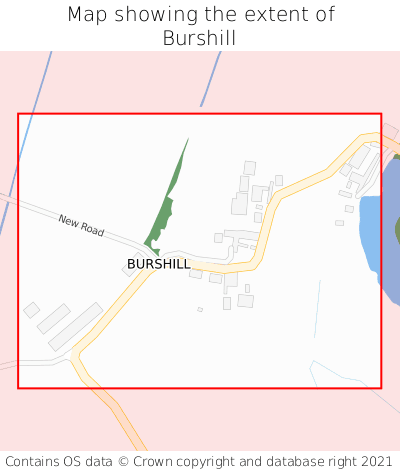 Map showing extent of Burshill as bounding box