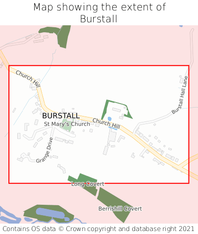 Map showing extent of Burstall as bounding box