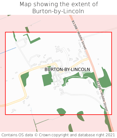 Map showing extent of Burton-by-Lincoln as bounding box