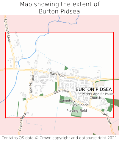 Map showing extent of Burton Pidsea as bounding box