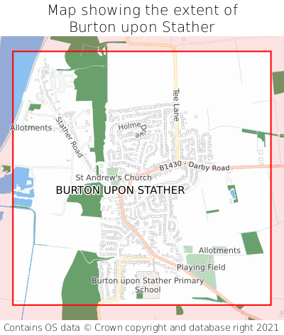 Map showing extent of Burton upon Stather as bounding box
