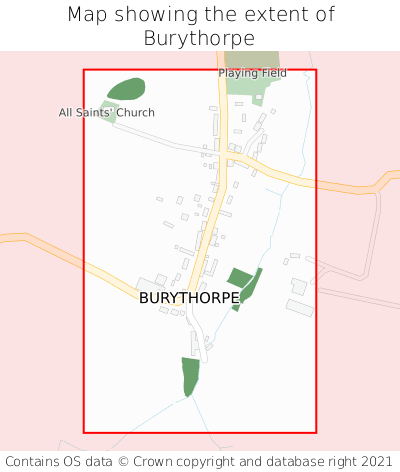 Map showing extent of Burythorpe as bounding box