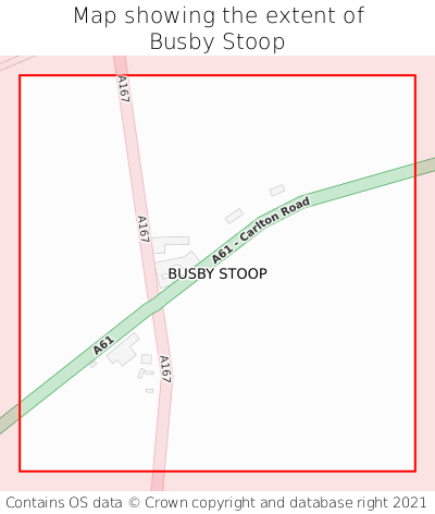 Map showing extent of Busby Stoop as bounding box
