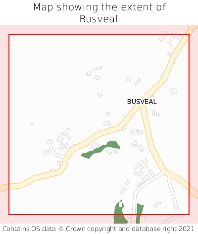 Map showing extent of Busveal as bounding box