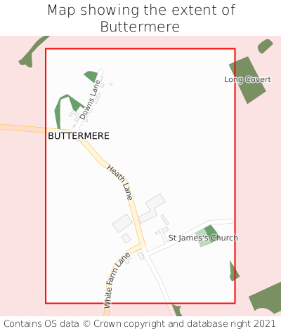 Map showing extent of Buttermere as bounding box