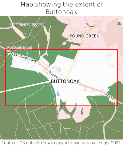 Map showing extent of Buttonoak as bounding box