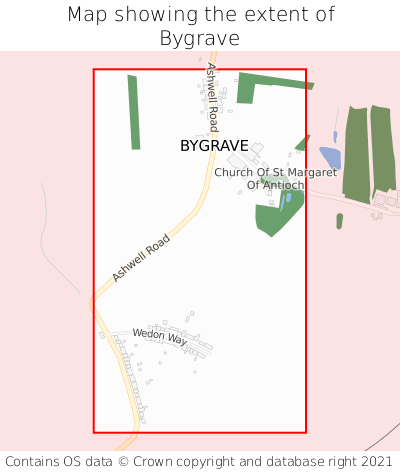 Map showing extent of Bygrave as bounding box