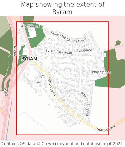 Map showing extent of Byram as bounding box
