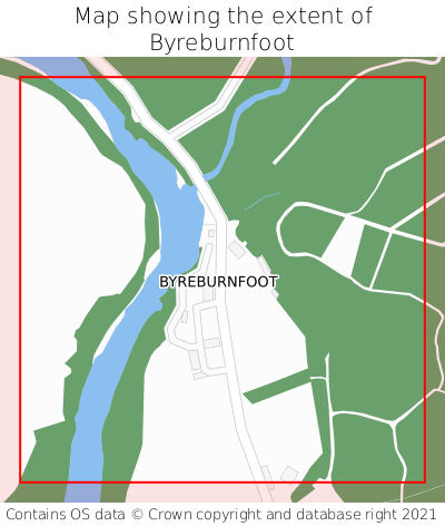 Map showing extent of Byreburnfoot as bounding box