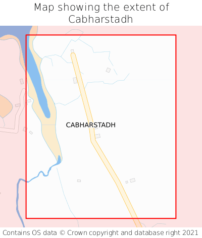 Map showing extent of Cabharstadh as bounding box