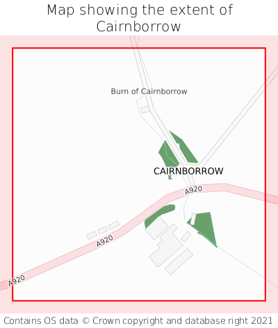 Map showing extent of Cairnborrow as bounding box