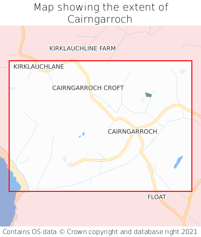 Map showing extent of Cairngarroch as bounding box