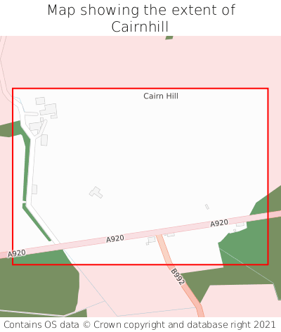 Map showing extent of Cairnhill as bounding box