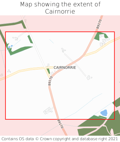 Map showing extent of Cairnorrie as bounding box