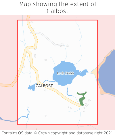 Map showing extent of Calbost as bounding box
