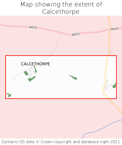 Map showing extent of Calcethorpe as bounding box