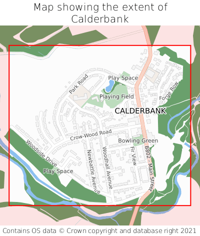 Map showing extent of Calderbank as bounding box