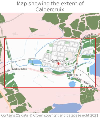 Map showing extent of Caldercruix as bounding box