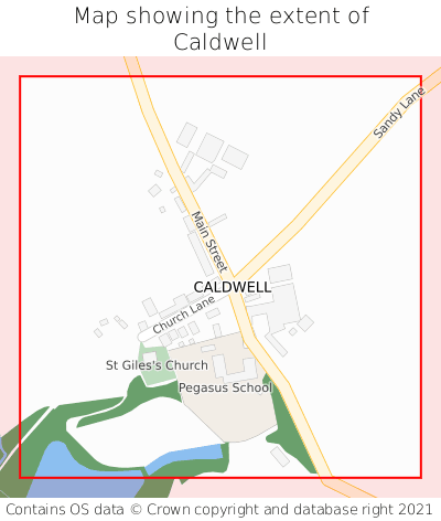 Map showing extent of Caldwell as bounding box