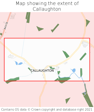 Map showing extent of Callaughton as bounding box