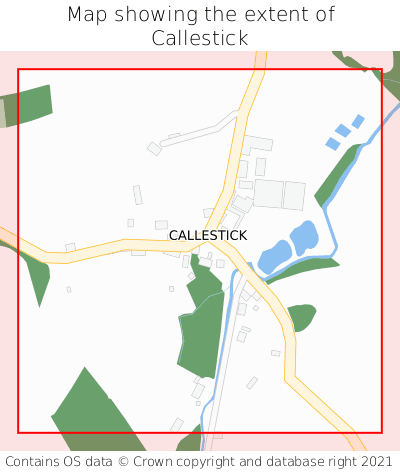 Map showing extent of Callestick as bounding box