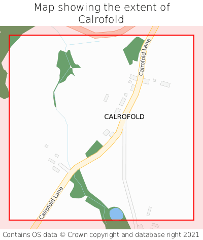 Map showing extent of Calrofold as bounding box